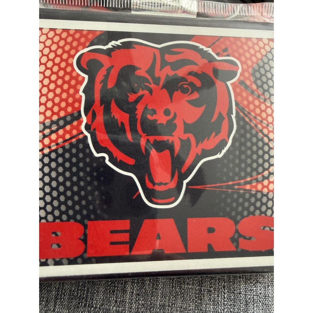 NFL Chicago Bears 4 Ceramic Coasters and 2 Magnetic Bag Clips Set New